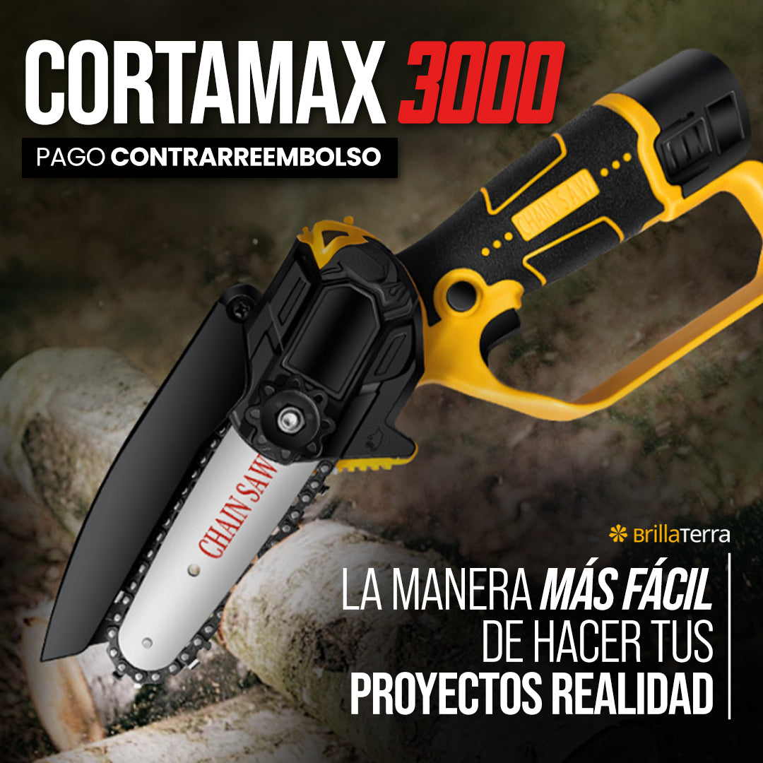CortaMax 3000 – Mini motosierra inalámbrica y portátil