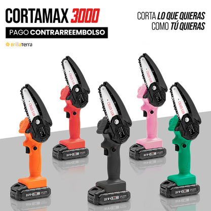 CortaMax 3000 – Mini motosierra inalámbrica y portátil